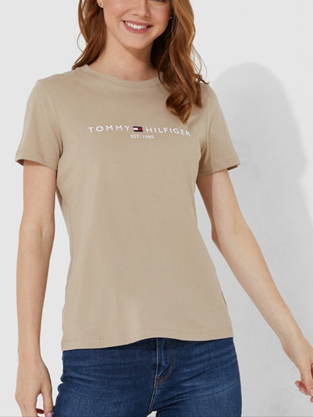 SALE Tommy Hilfiger Camel Logo Tee
